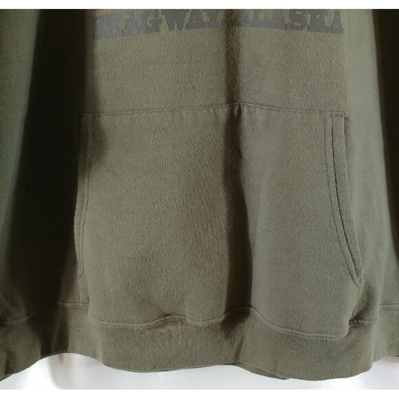 Hanes Men's Gray Skagway Alaskan Graphic Grizzly Bear Hoodie Sweatshirt Size 3XL - Picture 5 of 8